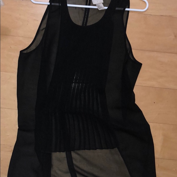 black chiffon tank